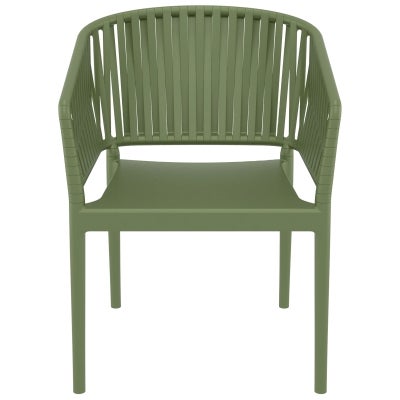 Siesta Portofino Commercial Grade Indoor / Outdoor Dining Armchair, Olive Green
