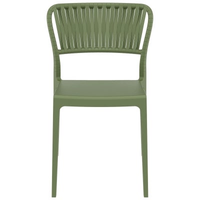 Siesta Portofino Commercial Grade Indoor / Outdoor Dining Chair, Olive Green