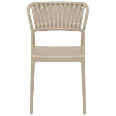 Siesta Portofino Commercial Grade Indoor / Outdoor Dining Chair, Taupe