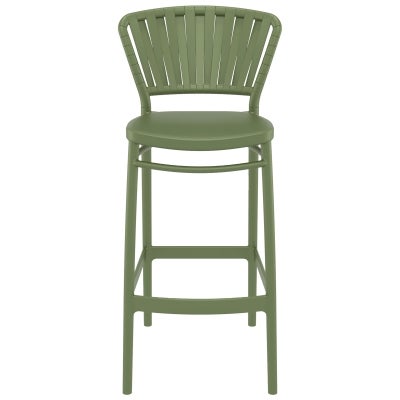Siesta Portofino Commercial Grade Indoor / Outdoor Bar Stool, Olive Green