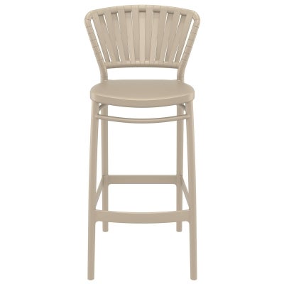 Siesta Portofino Commercial Grade Indoor / Outdoor Bar Stool, Taupe
