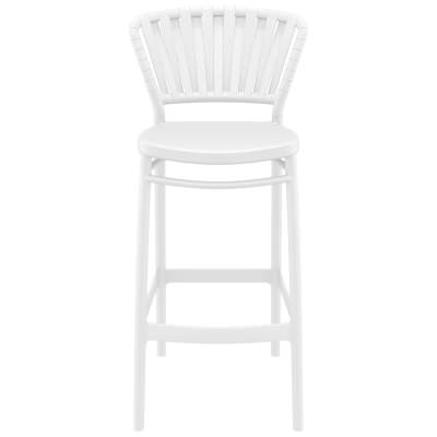 Siesta Portofino Commercial Grade Indoor / Outdoor Bar Stool, White