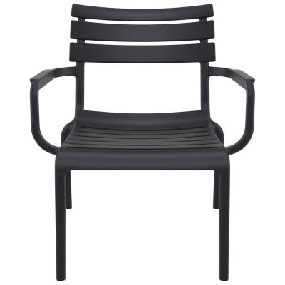 Siesta Paris Commercial Grade Indoor / Outdoor Lounge Armchair, Black