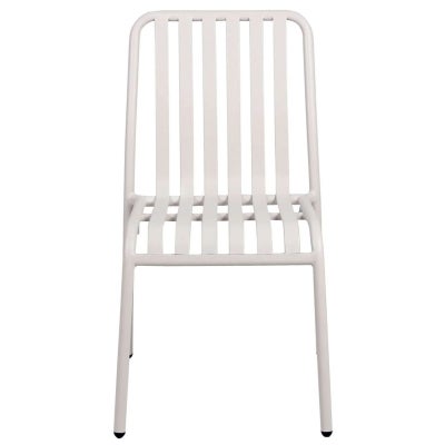 Durafurn Bordeaux Commercial Grade Metal Indoor / Outdoor Dining Chair, White