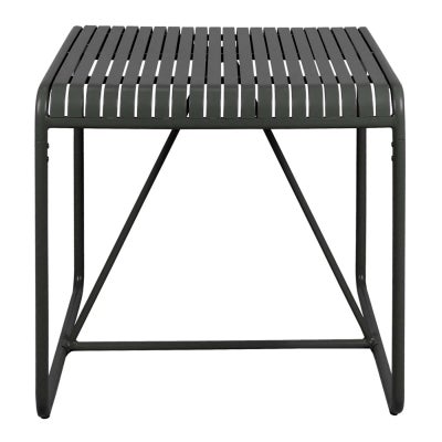Durafurn Bordeaux Commercial Grade Metal Outdoor Square Dining Table, 80cm, Dark Grey