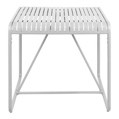 Durafurn Bordeaux Commercial Grade Metal Outdoor Square Dining Table, 80cm, White