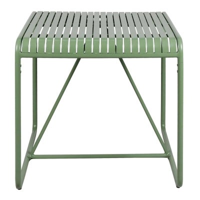 Durafurn Bordeaux Commercial Grade Metal Outdoor Square Dining Table, 80cm, Olive Green