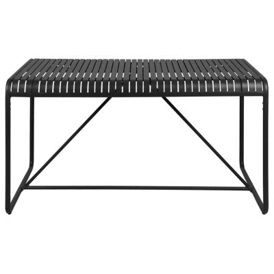 Durafurn Bordeaux Commercial Grade Metal Outdoor Dining Table, 140cm, Black