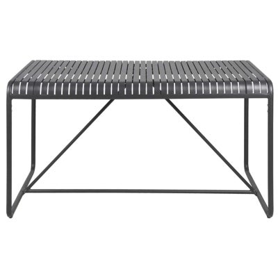 Durafurn Bordeaux Commercial Grade Metal Outdoor Dining Table, 140cm, Dark Grey