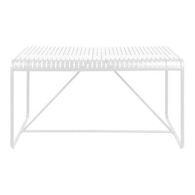 Durafurn Bordeaux Commercial Grade Metal Outdoor Dining Table, 140cm, White
