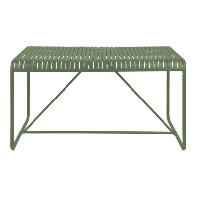 Durafurn Bordeaux Commercial Grade Metal Outdoor Dining Table, 140cm, Olive Green