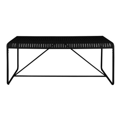 Durafurn Bordeaux Commercial Grade Metal Outdoor Dining Table, 180cm, Black