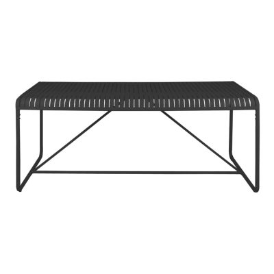 Durafurn Bordeaux Commercial Grade Metal Outdoor Dining Table, 180cm, Dark Grey
