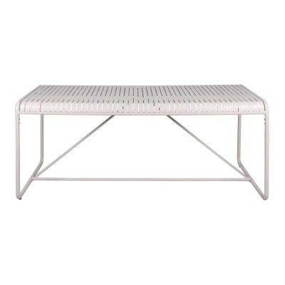 Durafurn Bordeaux Commercial Grade Metal Outdoor Dining Table, 180cm, White