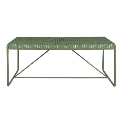 Durafurn Bordeaux Commercial Grade Metal Outdoor Dining Table, 180cm, Olive Green