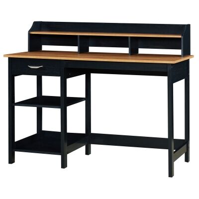 Jace Secretory Desk, 120cm, Maple / Antique Black