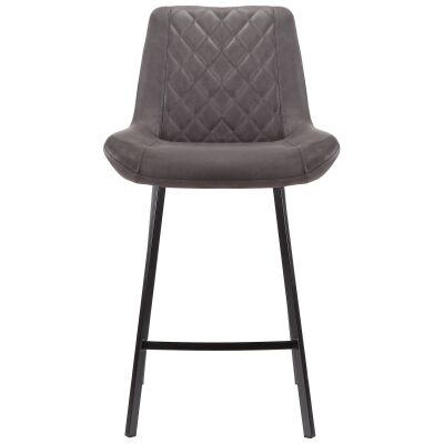 Syed Ultrasuede Fabric Counter Stool, Charcoal