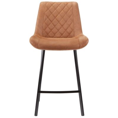 Syed Ultrasuede Fabric Counter Stool, Cognac