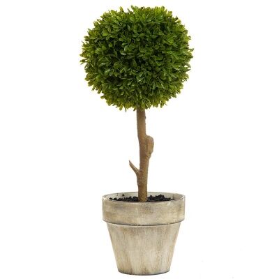 Artificial Boxwood Ball Topiary in Pot, 50cm