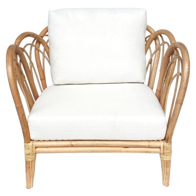 Florence Rattan Lounge Chair, Natural
