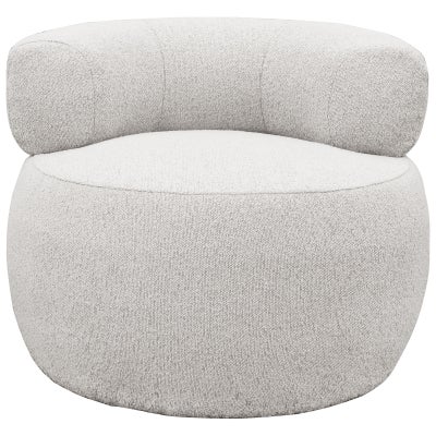 Falmont Boucle Fabric Swivel Occasional Chair, Natural