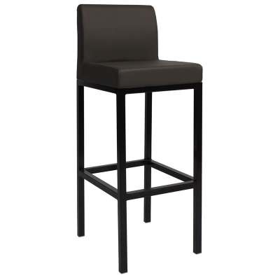 Dublin V2 Commercial Grade Vinyl Upholstered Steel Bar Stool - Charcoal