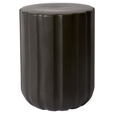 Dalton Ceramic Drum Stool / Side Table, Black