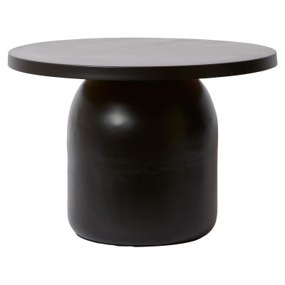 Porter Iron Round Coffee Table, 65cm, Black