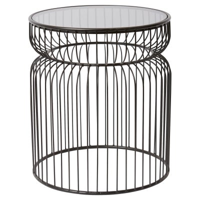Huxley Metal & Galss Round Side Table