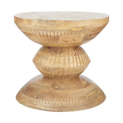 Nala Mango Wood Round Stool / Side Table