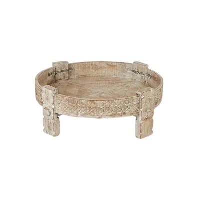 Idha Wooden Round Tray Coffee Table, 70cm