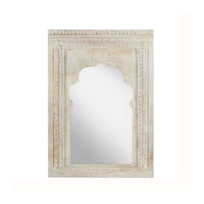 Tamma Wooden Frame Moroccan Wall Mirror, 70cm
