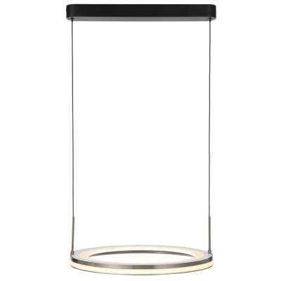 Fulcrum Aluminium Dimmable LED Single Ring Pendant Light, Small