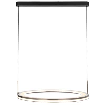 Fulcrum Aluminium Dimmable LED Single Ring Pendant Light, Large