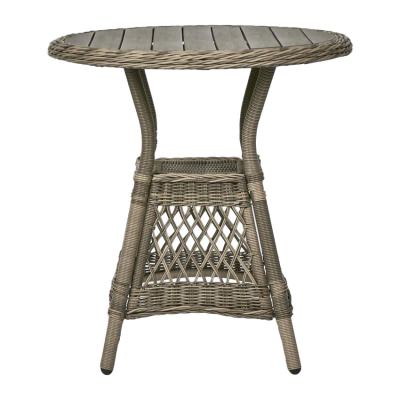 Marco Synthetic Wicker Round Outdoor Dining Table, 70cm, Natural