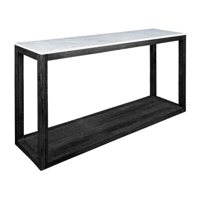 Denver Aveyron Marble Topped Timber Console Table, 150cm