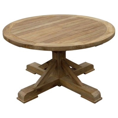 Xena Reclaimed Teak Timber Outdoor Round Dining Table, 140cm