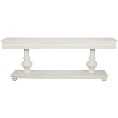 Palmer Elm Timber Console Table, 210cm, White