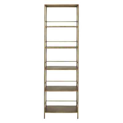 Burnley Steel Display Shelf, Brass