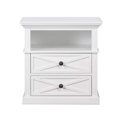 Sorrento Wooden Nightstand, White