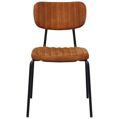 Durafurn Tiramisu Commercial Grade Fabric & Metal Dining Chair, Tan / Black
