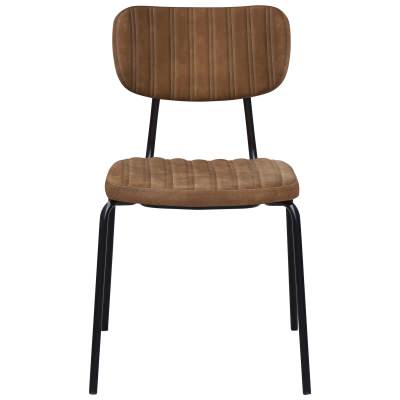 Durafurn Tiramisu Commercial Grade Fabric & Metal Dining Chair, Mocha / Black
