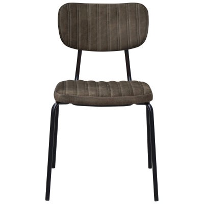 Durafurn Tiramisu Commercial Grade Fabric & Metal Dining Chair, Charcoal / Black