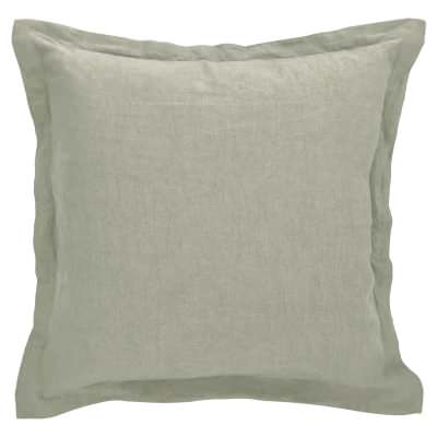 Amalfi Cove Feather Filled Linen Scatter Cushion, Green