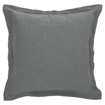 Amalfi Cove Feather Filled Linen Scatter Cushion, Grey