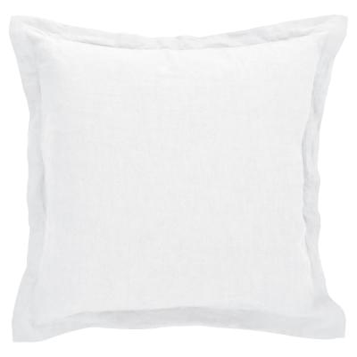 Amalfi Cove Feather Filled Linen Scatter Cushion, White