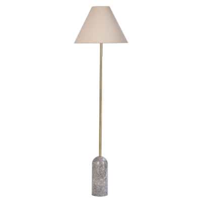 Amalfi Azure Metal & Marble Base Floor Lamp