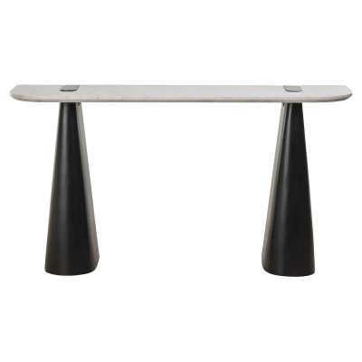 Grand Designs Dray Marble & Mango Wood Console Table, 150cm