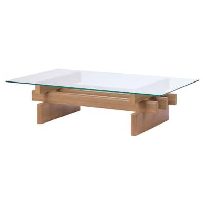 Amalfi Rhys Glass-Top Coffee Table, 120cm