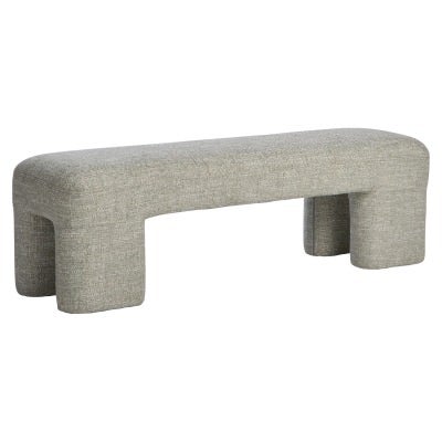 Amalfi Cyra Boucle Fabric Ottoman Bench, Sage